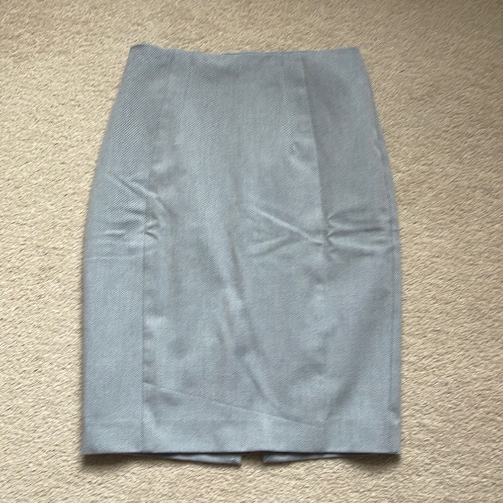Pencil skirt in grayish blue
